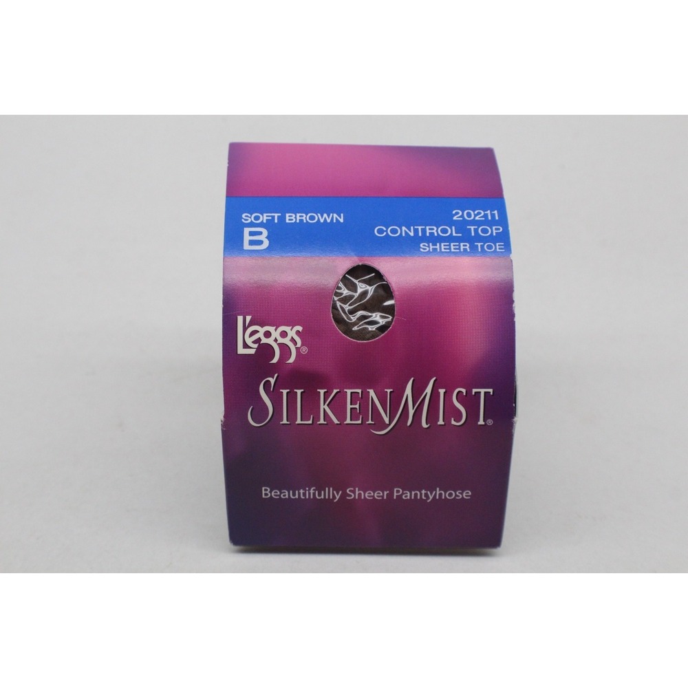 Leggs Silken Mist Control Top Sheer Toe Pantyhose Size B SOFT BROWN 20211‎